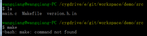 在Cygwin Terminal运行make命令出现-bash:make:command not found