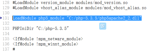 修改httpd.conf文件的LoadModule