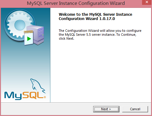 启动MySQL的配置向导