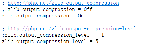 编辑php.ini中zlib.output_compression = On、zlib.output_compression_level = 5