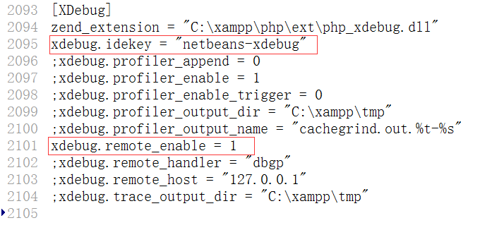设置php.ini中的xdebug.remote_enable属性值为：1