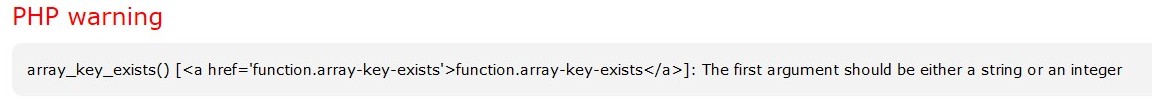 array_key_exists() [function.array-key-exists]: The first argument should be either a string or an integer
