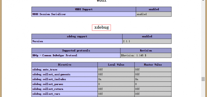 重启Apache服务器之后，在phpinfo中可以看见xdebug，则说明已经配置成功！