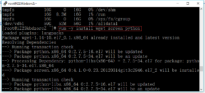 yum -y install wget screen python #for CentOS/Redhat