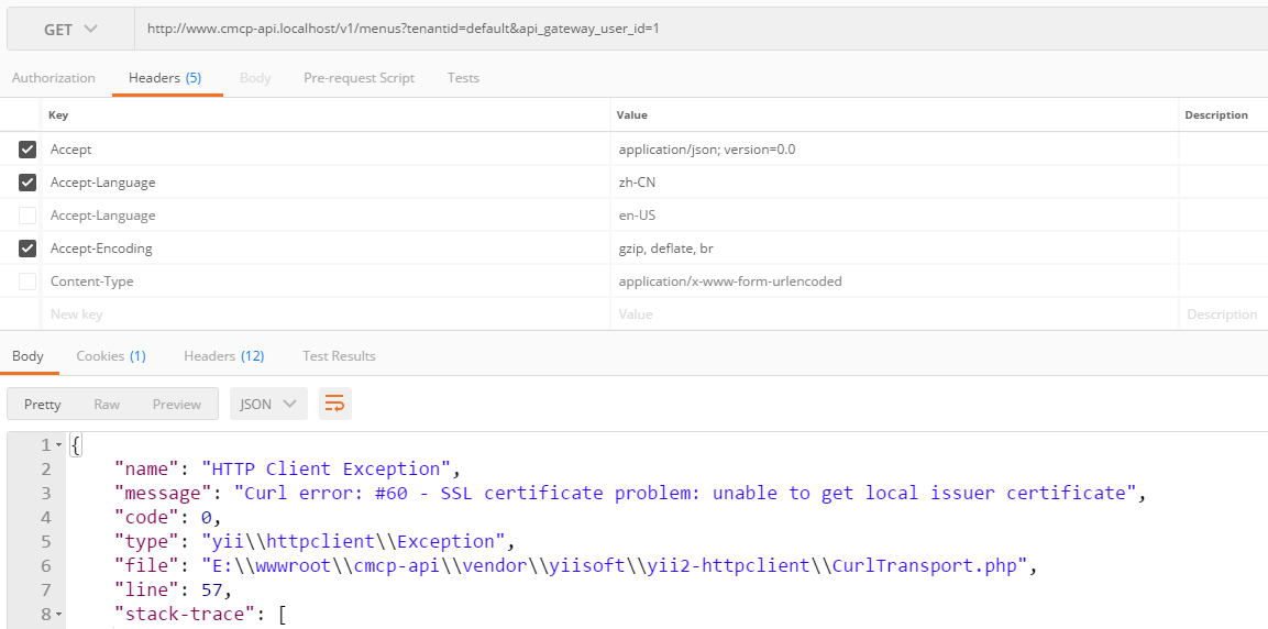 Curl Error 60. Yii Type file. SSL Error: unable to get local Issuer Certificate Постман. Type yii2-4. Get local user