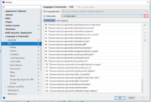 配置本地PHP解释器，File | Settings → Languages & Frameworks → PHP → CLI Interpreter 下拉列表旁边的按钮