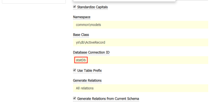 数据库连接ID选择 statDb 时，表名的下拉列表中，仅会出现 statDb 下的数据表