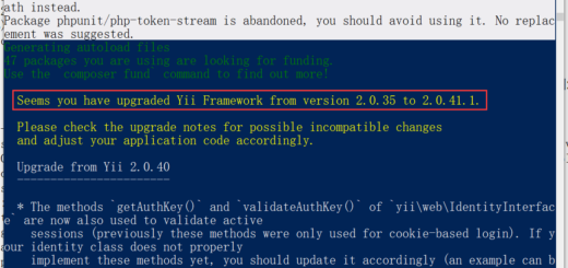 通过运行 composer update 来更新 Yii 2 至最新版本，已将 Yii Framework 从 2.0.35 版本升级到 2.0.41.1