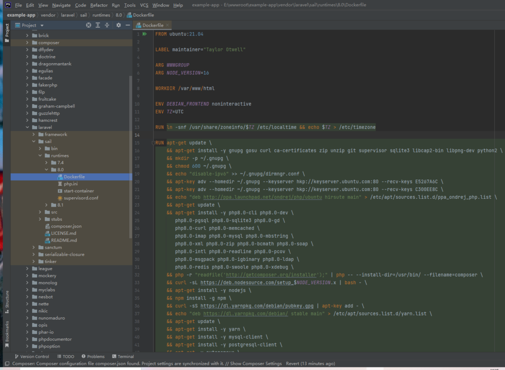 在 Windows 10 专业版中搭建 Laravel Sail 开发环境 永夜
