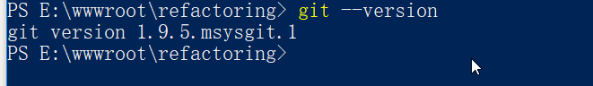 查看 Git 的版本：1.9.5