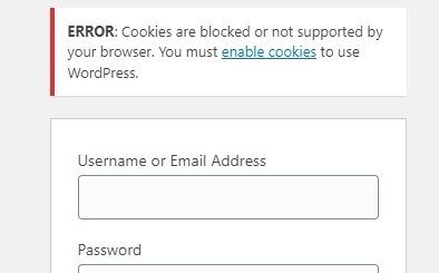 在 WordPress 6 中登录时，报错：ERROR: Cookies are blocked or not supported by your browser. You must enable cookies to use WordPress.