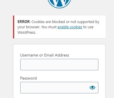 在 WordPress 6 中登录时，报错：ERROR: Cookies are blocked or not supported by your browser. You must enable cookies to use WordPress.