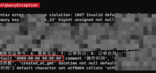 在 MySQL 8.0 中设置 datetime 的默认值为 '0000-00-00 00:00:00' 时报错：SQLSTATE[42000]: Syntax error or access violation: 1067 Invalid default value for 'operated_at_gmt'