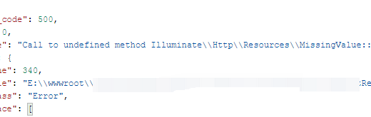 在 Laravel 9 中，报错：Call to undefined method Illuminate\\Http\\Resources\\MissingValueis::Empty()