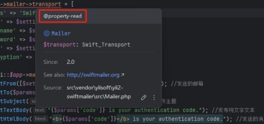 在 phpstorm 中提示：@property-read