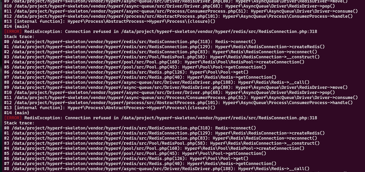 启动失败：[ERROR] RedisException: Connection refused