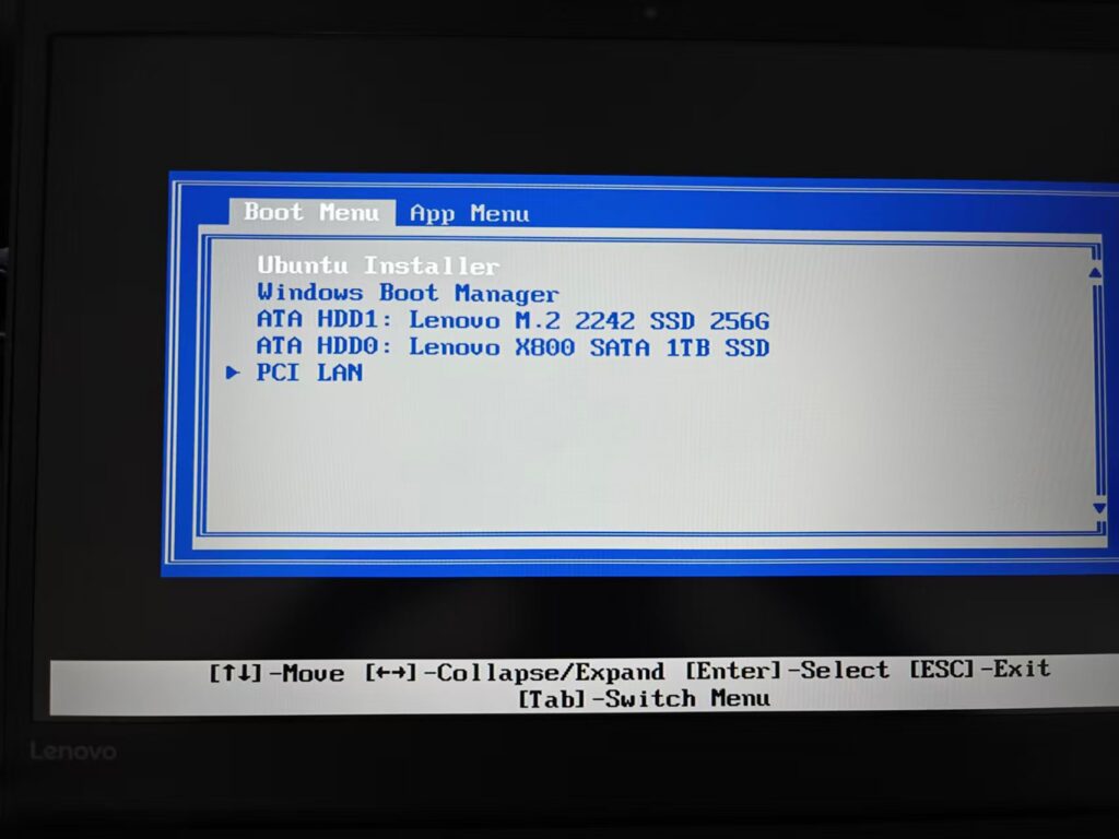 如图1 – Boot Menu 中高亮 Ubuntu Installer