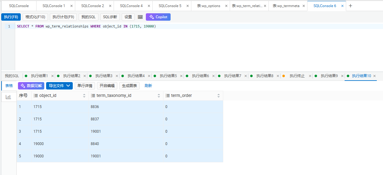 As shown in Figure 10, it is the example data of this table, which is exactly the same as the manual.