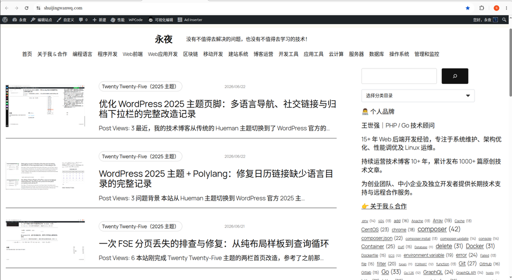 图1:首页两栏效果