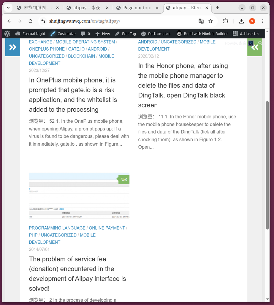 Figure 10: English version /en/tag/alipay/ also gathered all related articles.