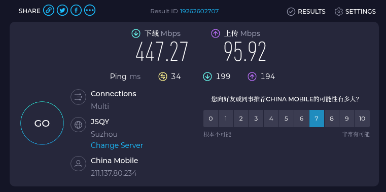 (Figure 12: Screenshot of local speed measurement at night peak)