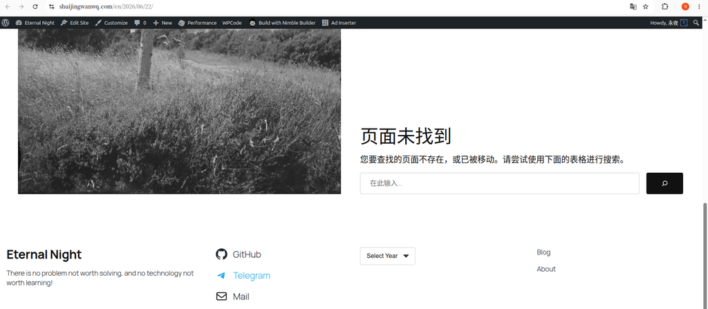 但该日期未发布英文文章,点击后返回 404