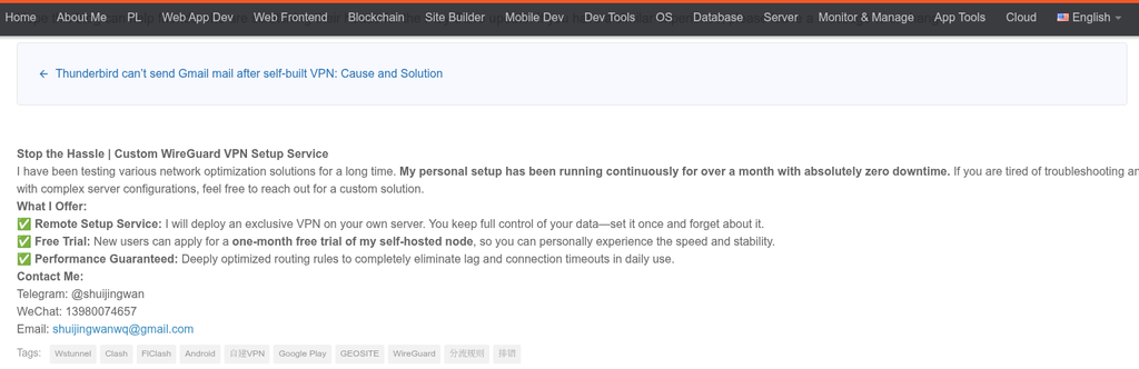 English VPN article effect
