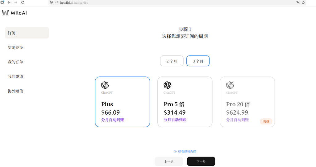 插图 9：我选择了 3 个月 Plus